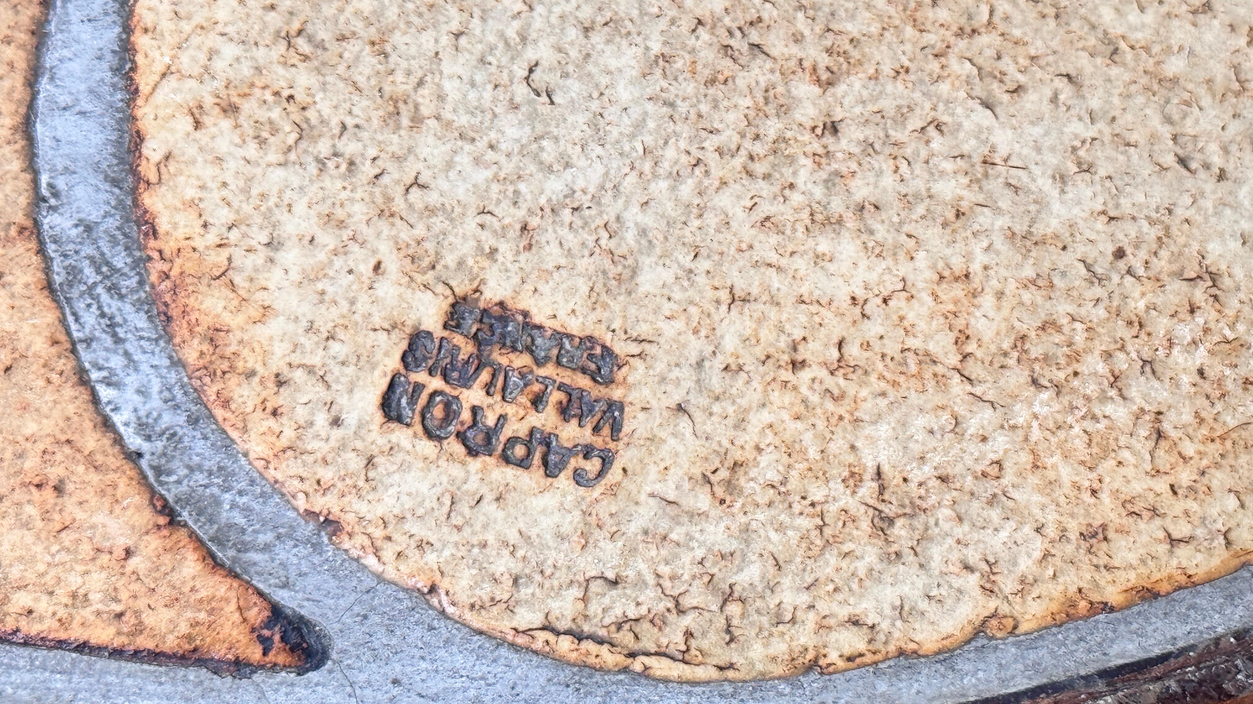 Roger Capron 'Shogun' Couchtisch aus Keramik Frankreich 1970 Farbe braun und grün 8