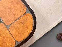 Roger Capron ‘Shogun’ Coffee Table in Ceramic France 1970 Brown and Green Color