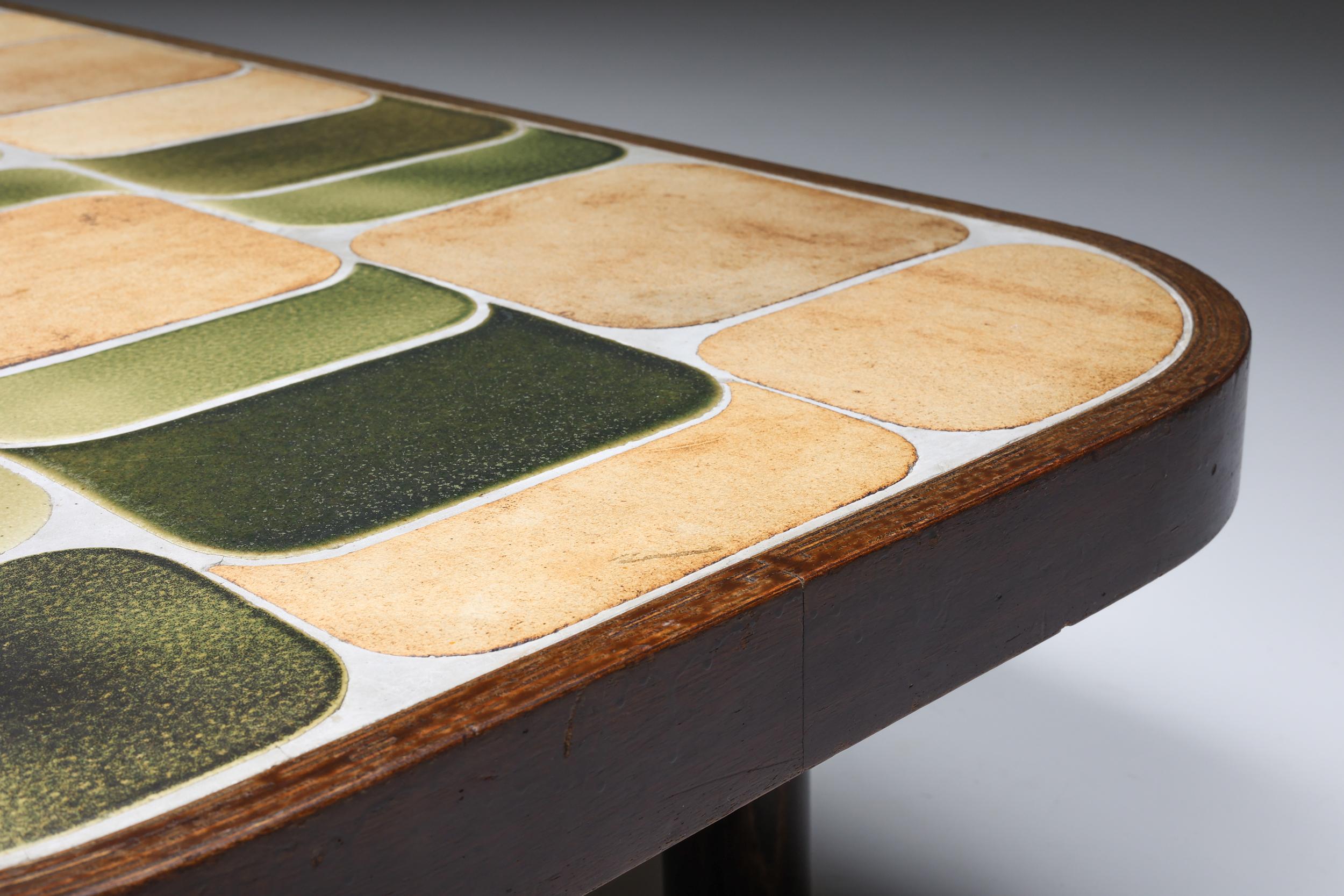 French Roger Capron ‘Shogun’ Coffee Table in Ceramic, France, Mid-Century Modern, 1960's