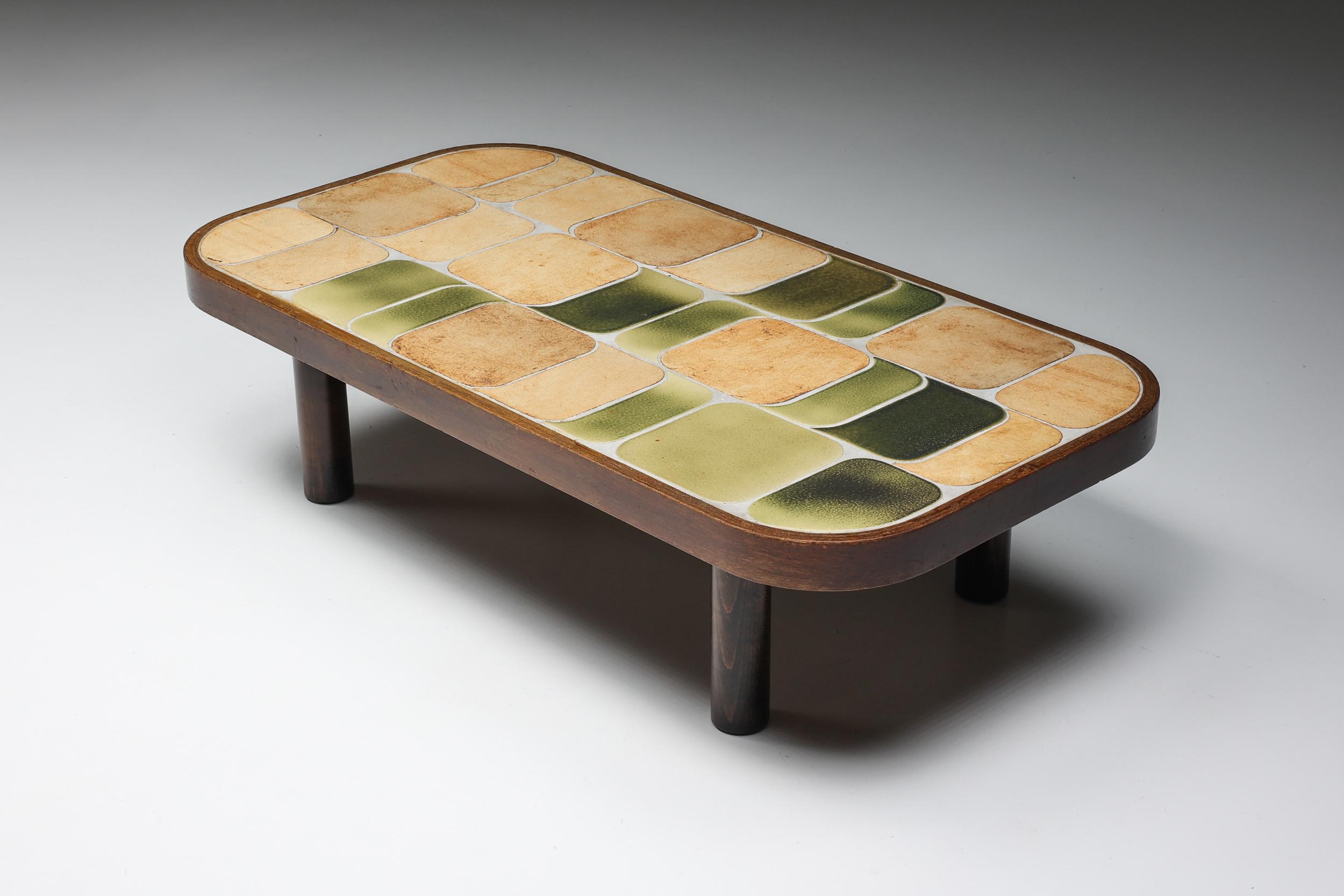 Roger Capron ‘Shogun’ Coffee Table in Ceramic, France, Mid-Century Modern, 1960's In Excellent Condition In Antwerp, BE