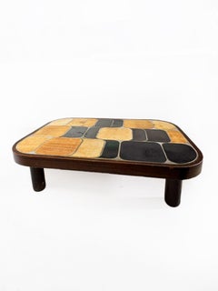 Roger Capron, "Shogun" coffee table, signed, 1970 , France
