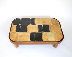 Table basse en céramique française Roger Capron Shogun de Vallauris signée R Capron