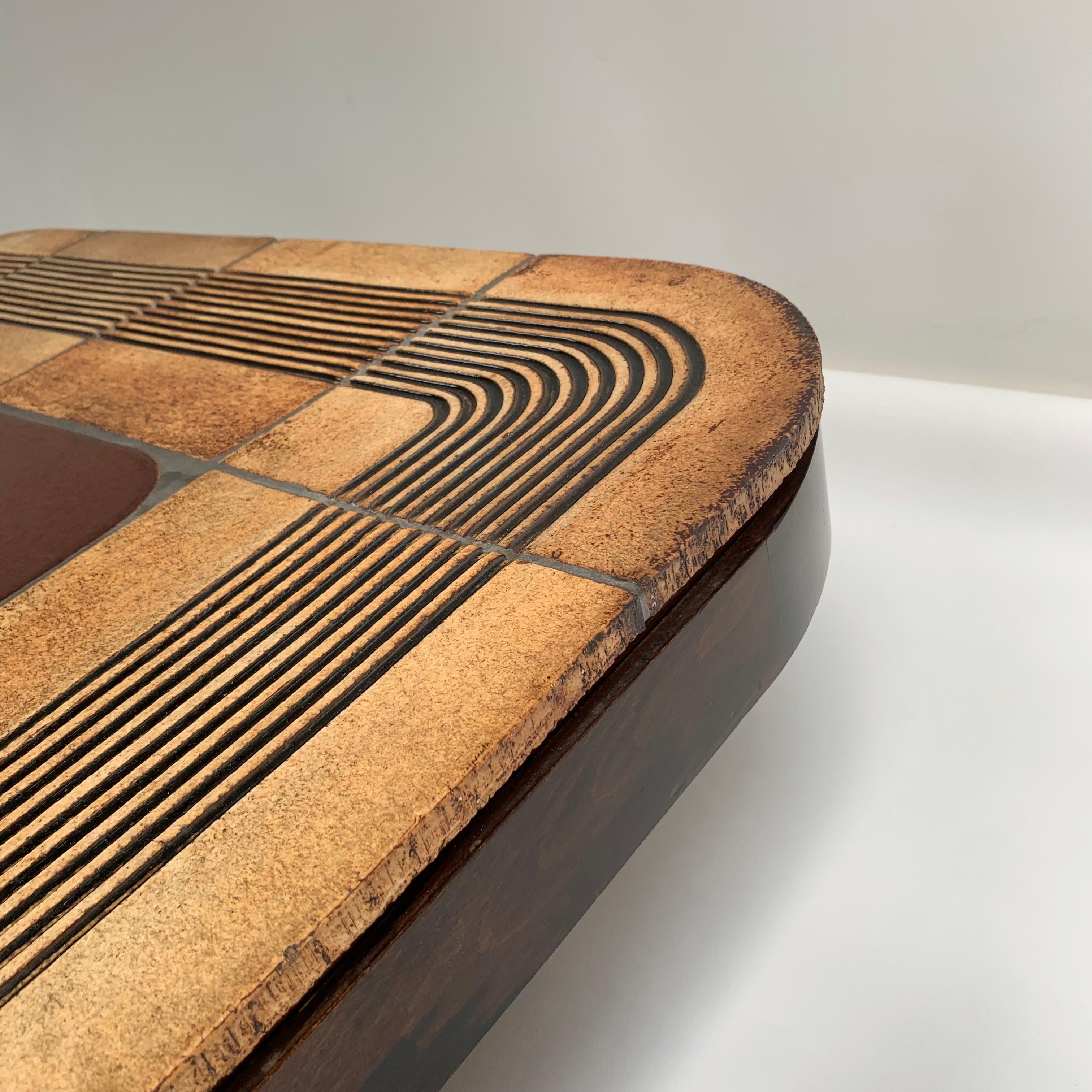 Roger Capron Signierter Mambo Couchtisch aus Keramik, um 1970, Frankreich. im Angebot 4
