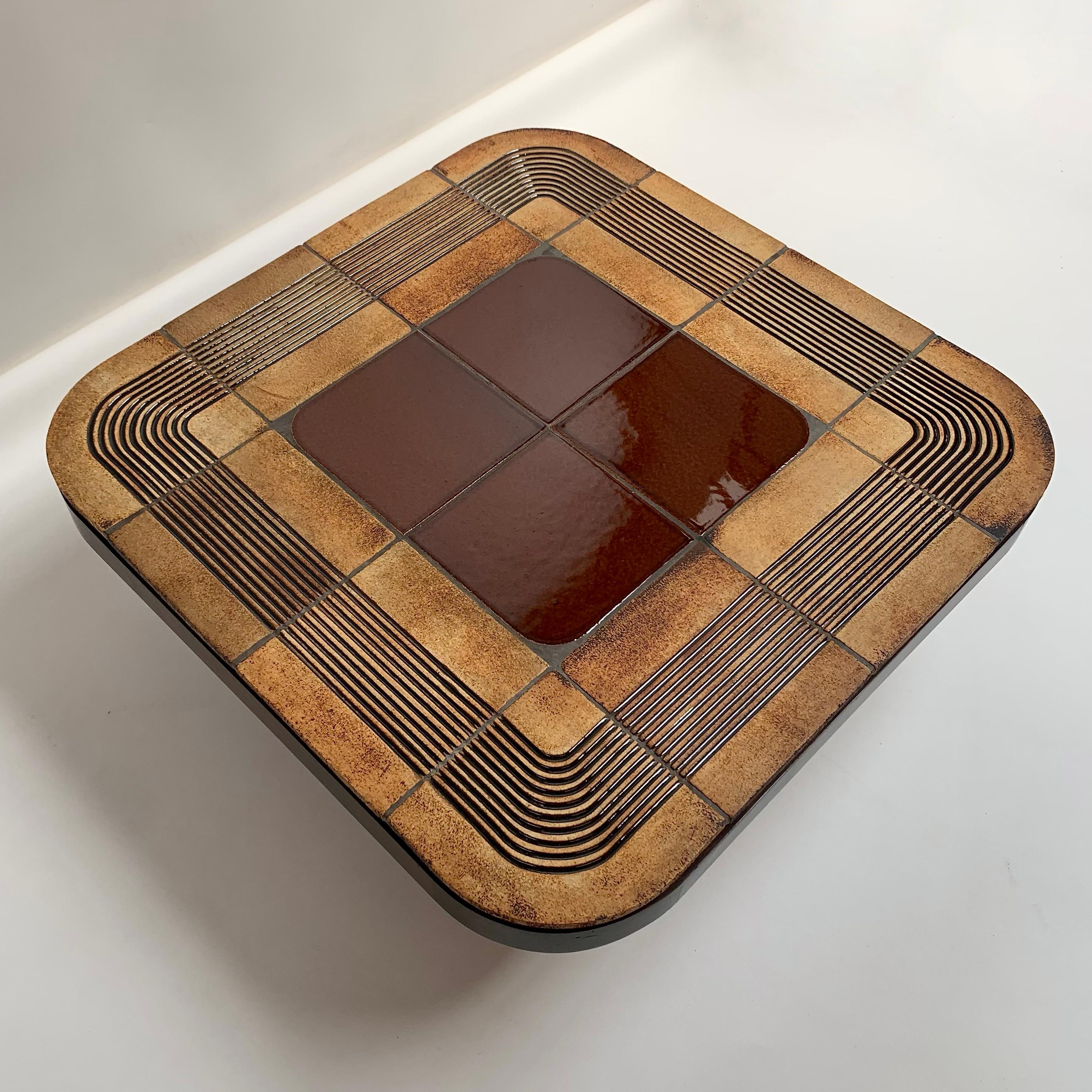 Roger Capron Signierter Mambo Couchtisch aus Keramik, um 1970, Frankreich. im Angebot 7