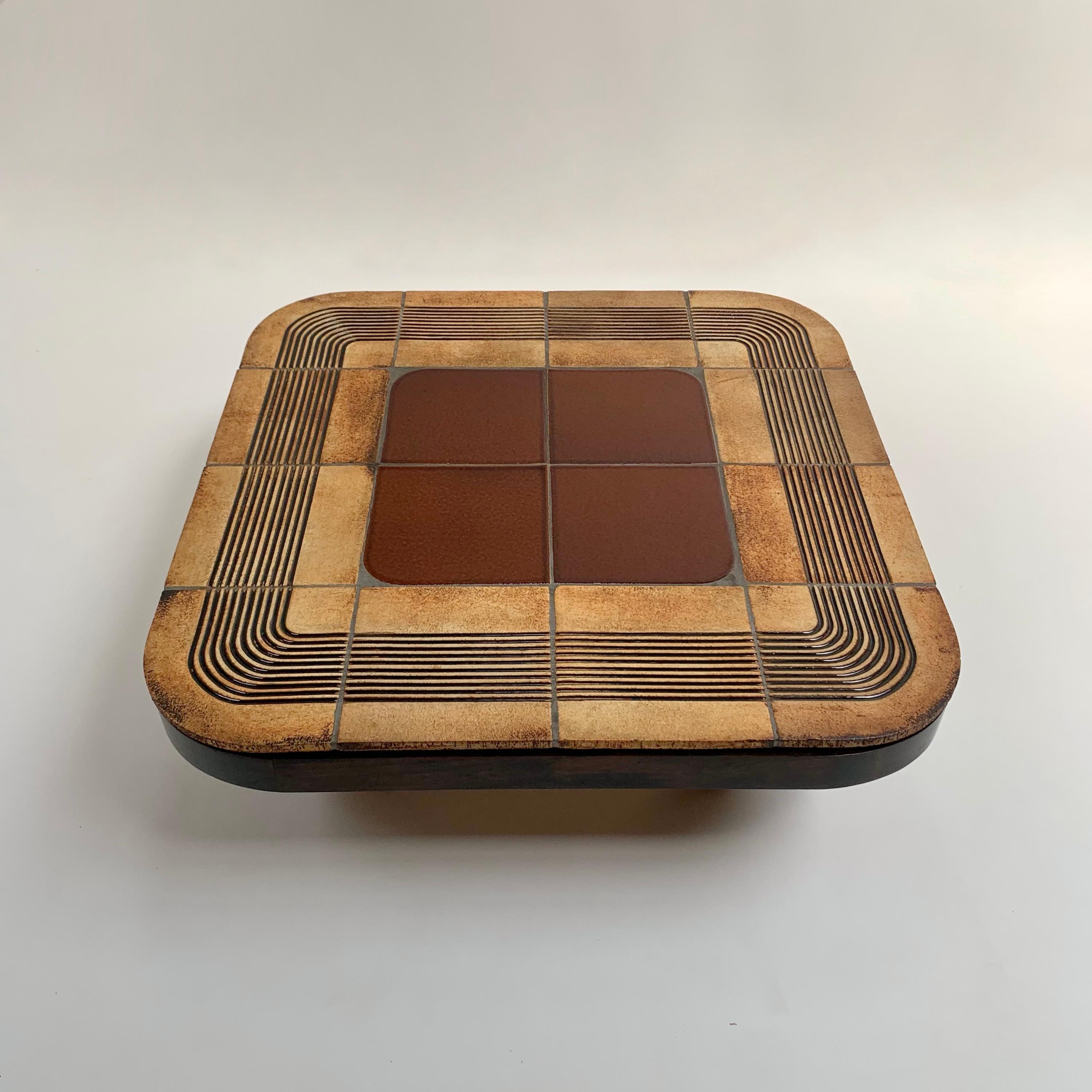 Roger Capron Signierter Mambo Couchtisch aus Keramik, um 1970, Frankreich. im Angebot 12