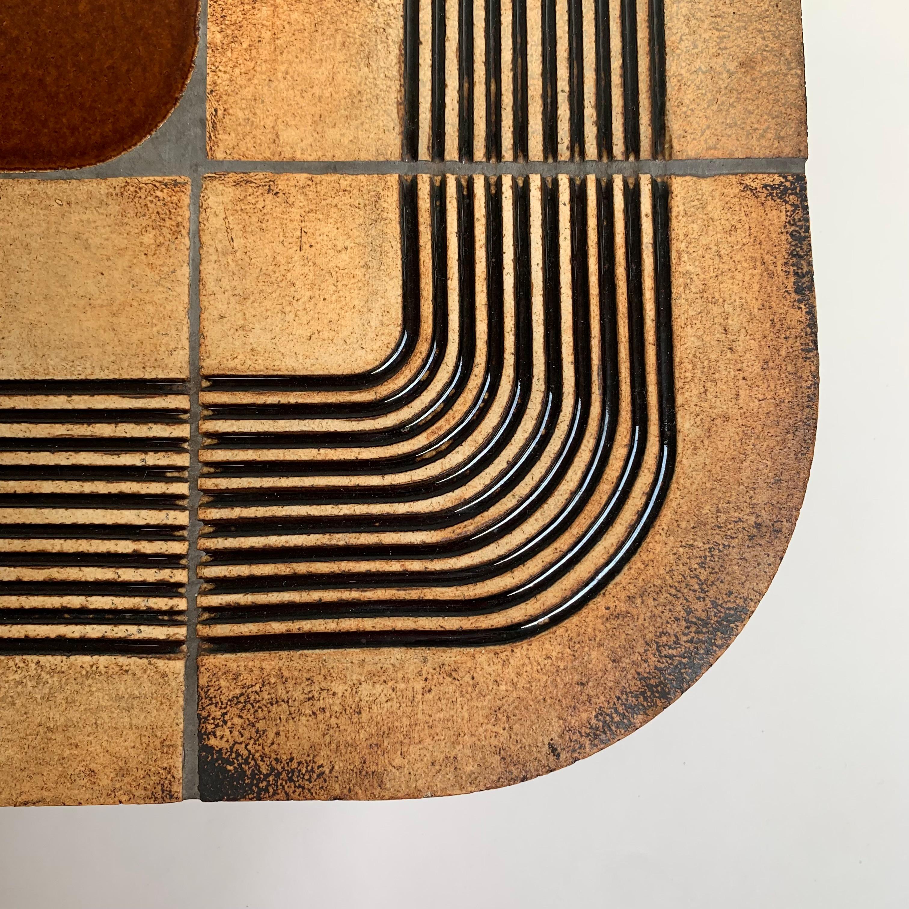 Roger Capron Signierter Mambo Couchtisch aus Keramik, um 1970, Frankreich. (Moderne der Mitte des Jahrhunderts) im Angebot