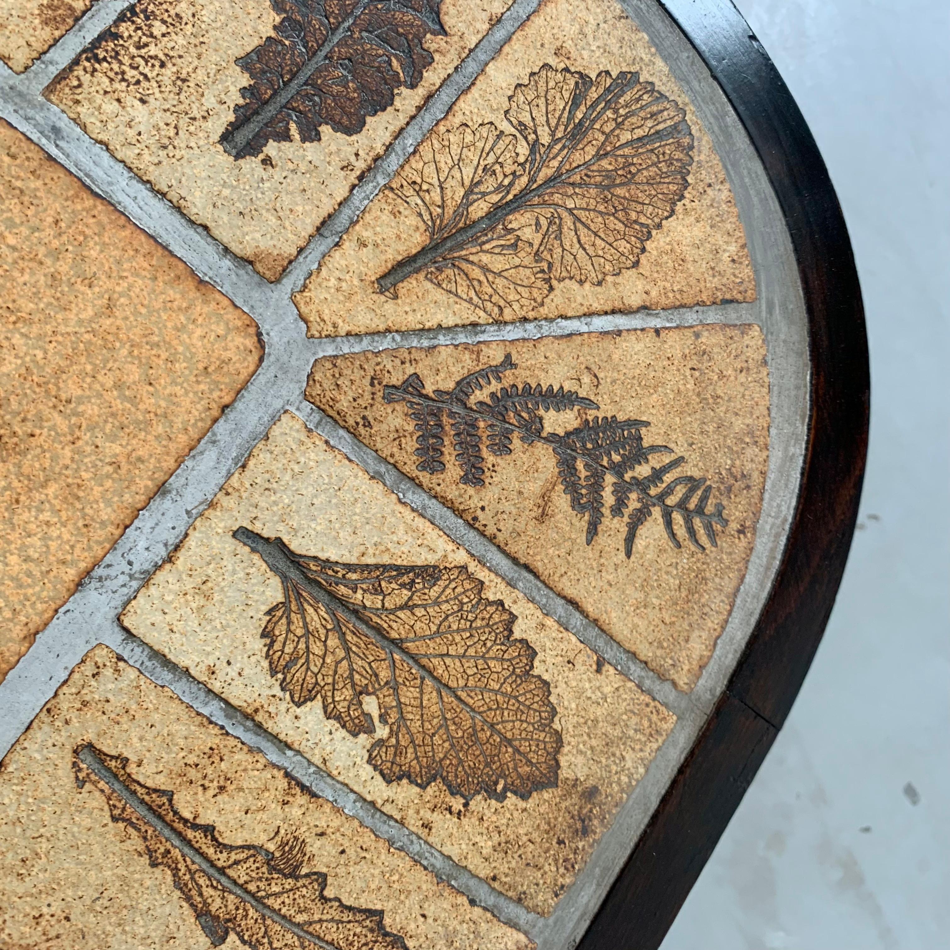Roger Capron Signed Herbier Ceramic Coffee Table, circa 1965, France. For Sale 9