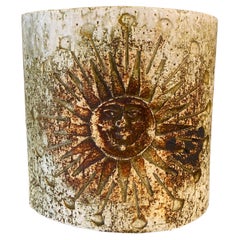 Vase « Roger Capron Soleil » en grès émaillé signé 1965