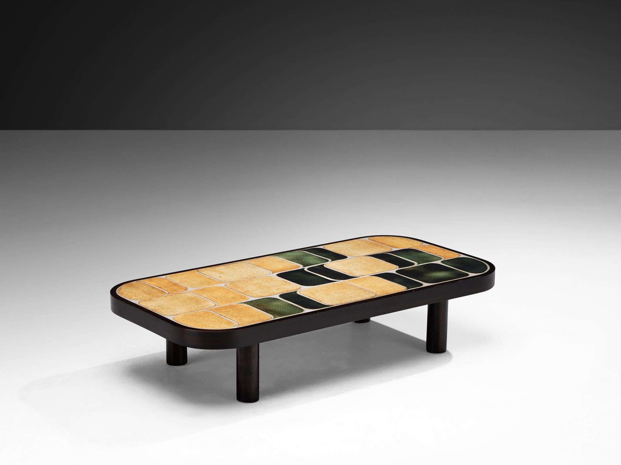 Roger Capron 'Sou-Chong' Couchtisch aus Keramik und Wood 4
