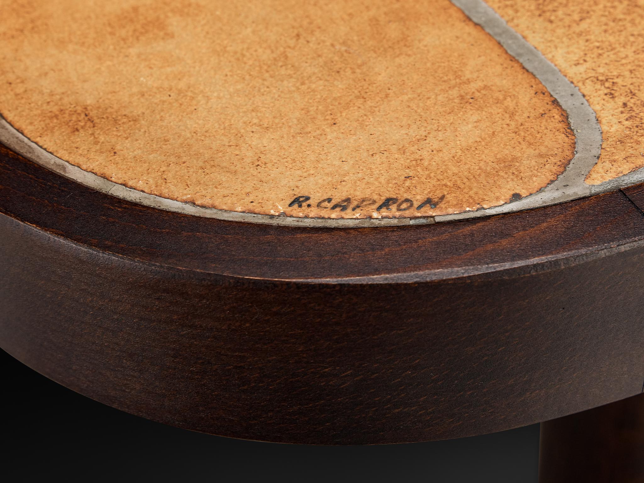 Roger Capron Table basse 'Sou-Chong' en céramique et Wood en vente 3