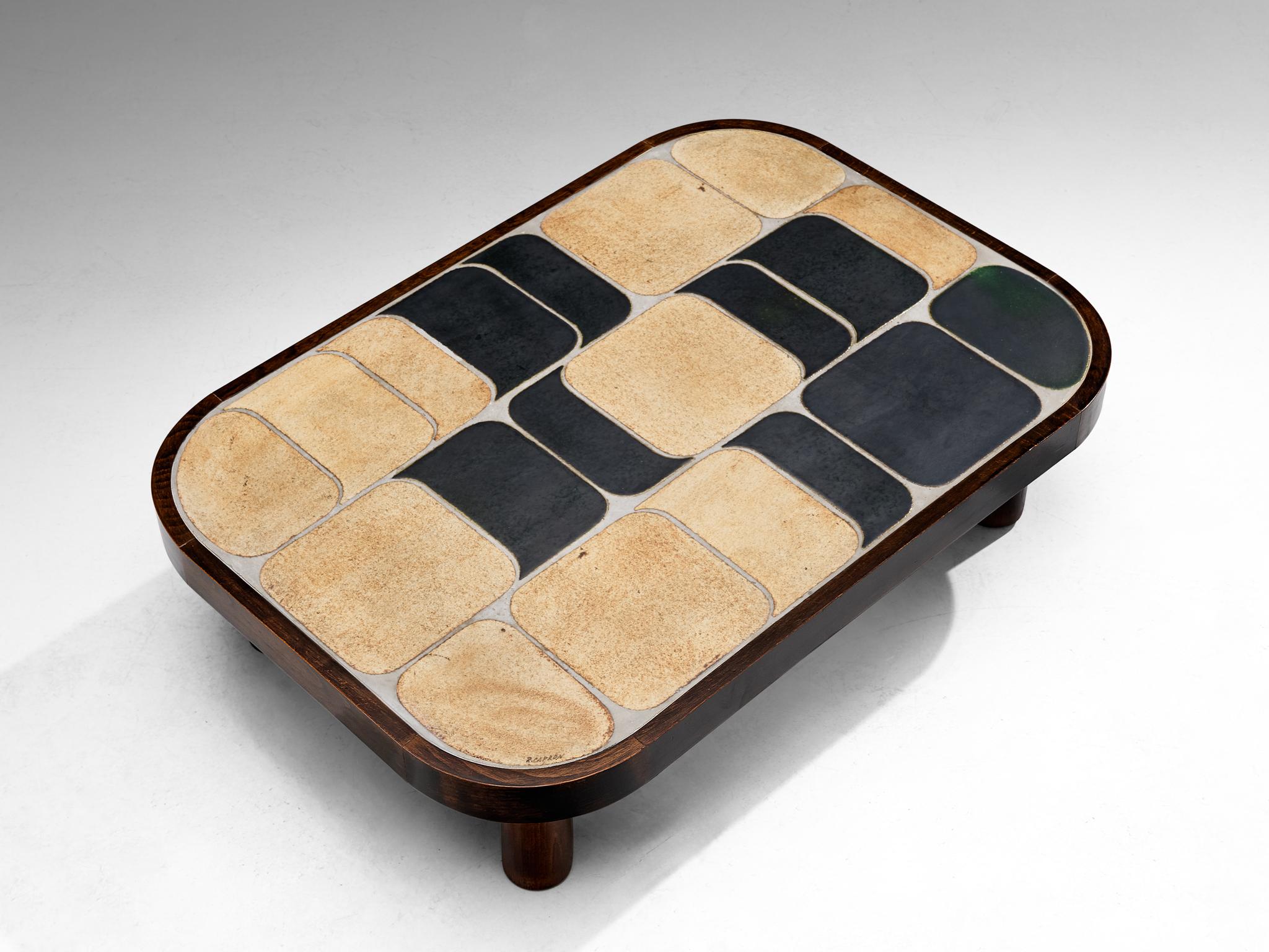 Roger Capron 'Sou-Chong' Couchtisch aus Keramik und Wood 1