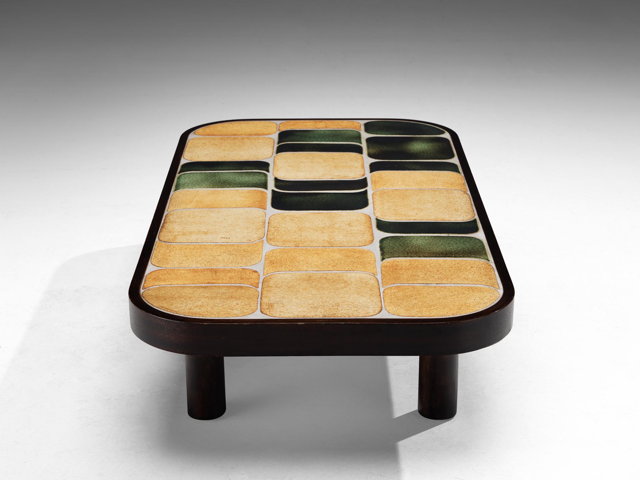 Roger Capron 'Sou-Chong' Couchtisch aus Keramik und Wood 1