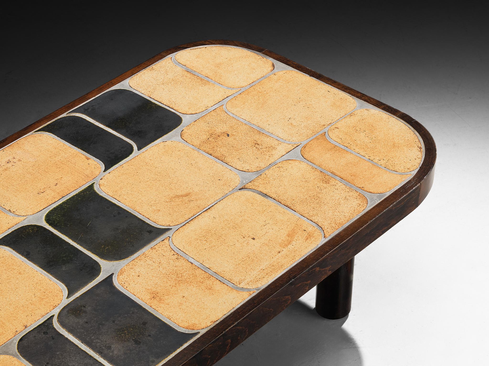 Ceramica Tavolino da caffè 'Sou-Chong' di Roger Capron in ceramica e Wood in vendita