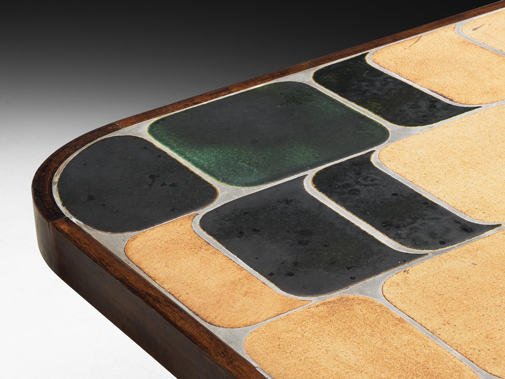 Tavolino da caffè 'Sou-Chong' di Roger Capron in ceramica e Wood in vendita 1