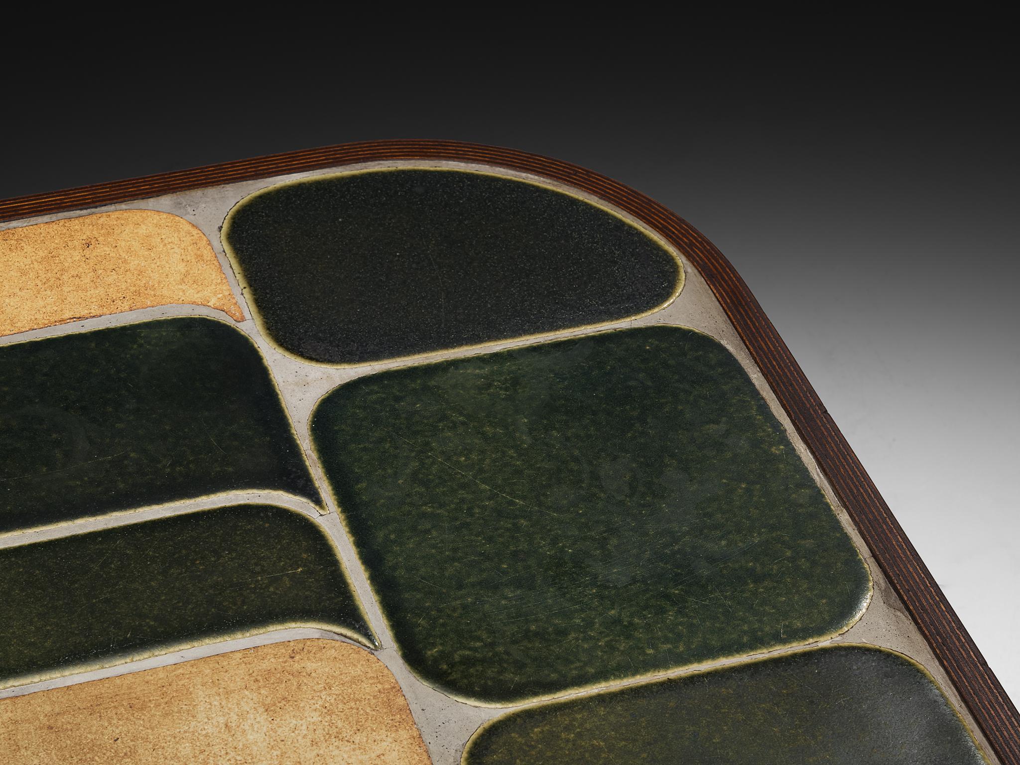 Roger Capron 'Sou-Chong' Couchtisch aus Keramik und Wood im Angebot 2