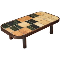 Roger Capron ‘Sou-Chong’ Coffee Table in Ceramic and Wood