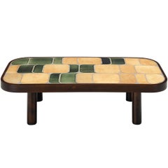 Roger Capron ‘Sou-Chong’ Coffee Table in Ceramic and Wood