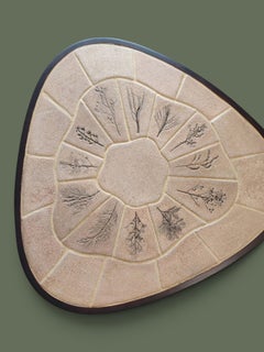 Table basse en céramique de style Roger Capron, signée Barrois, France, années 1970