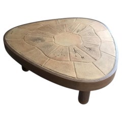Table basse en céramique de style Roger Capron, signée Barrois, France, années 1970