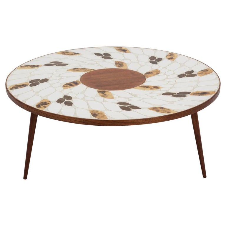 Roger Capron Style Ceramic Tile Coffee Table For Sale at ...