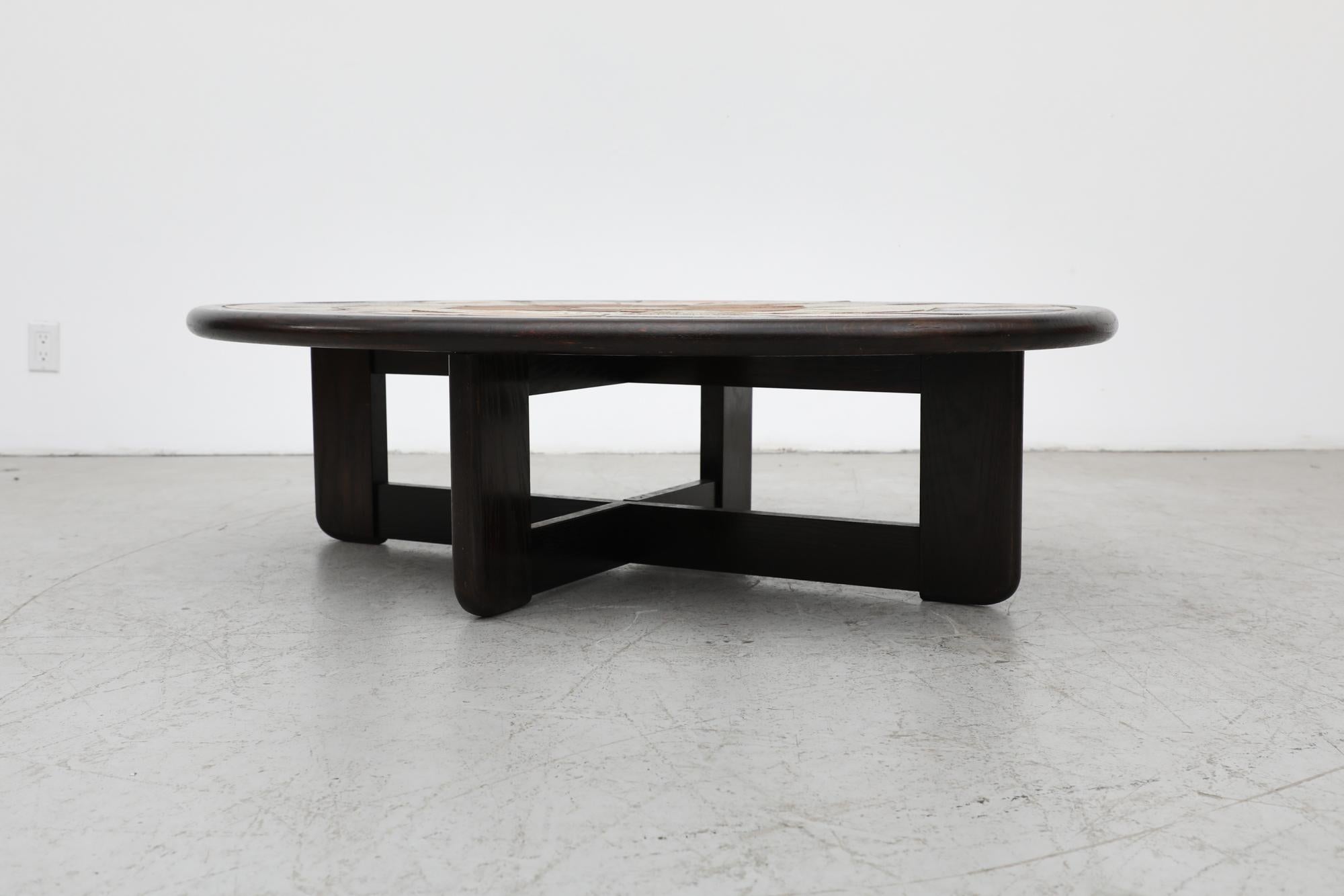 Roger Capron Style Oval Coffee Table by Tue Poulsen 2