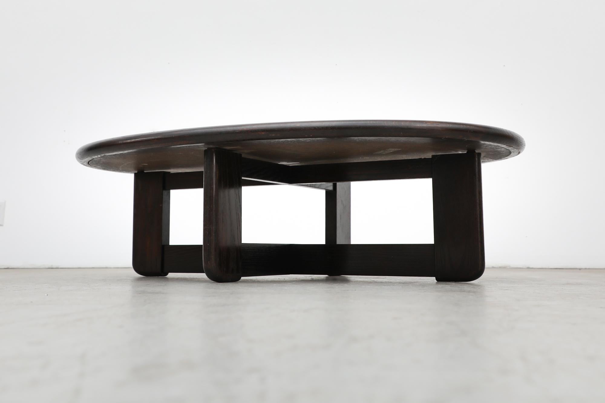 Danish Roger Capron Style Oval Coffee Table by Tue Poulsen