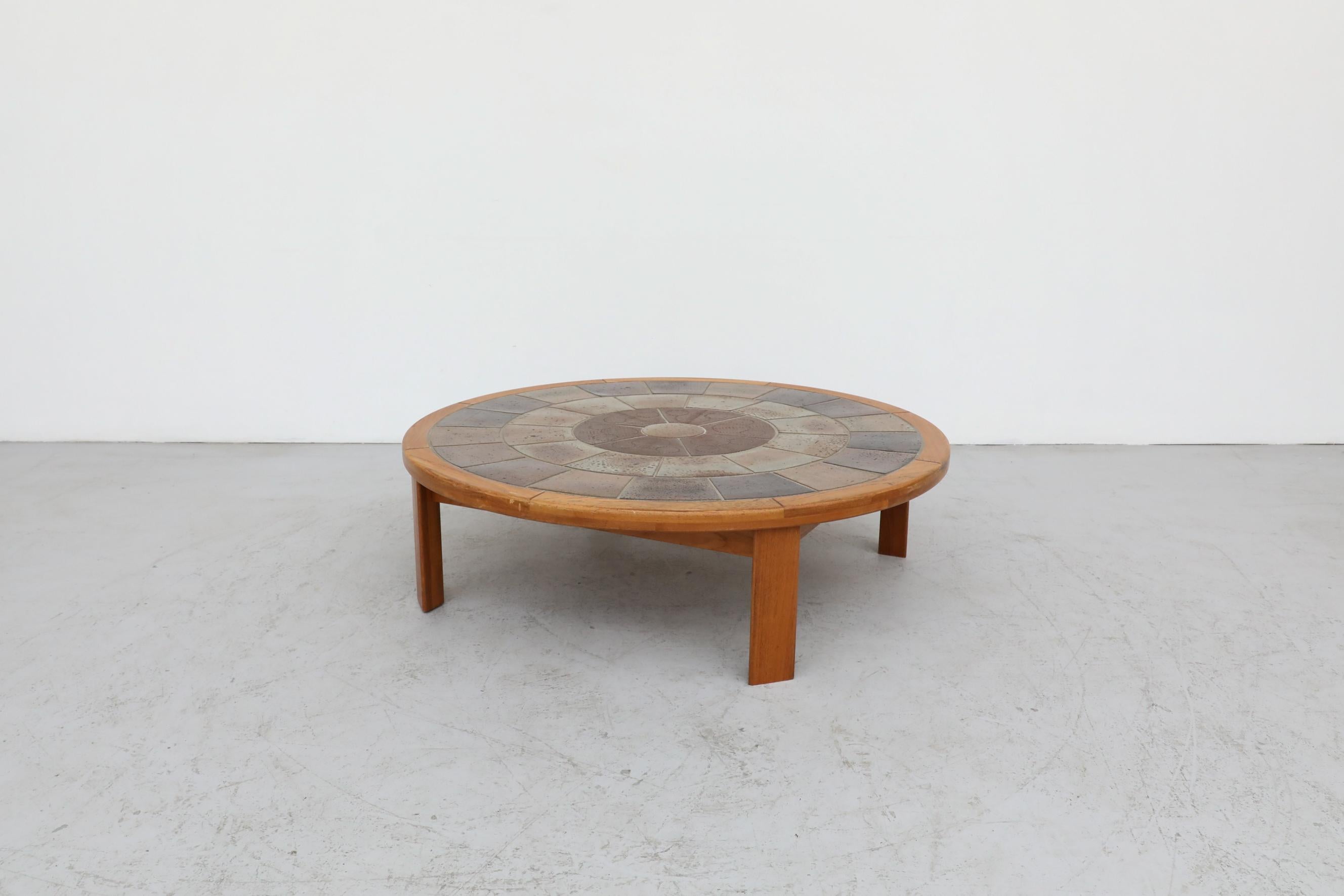 Mid-Century Modern Roger Capron Style Tile and Oak Coffee Table by Tue Poulsen