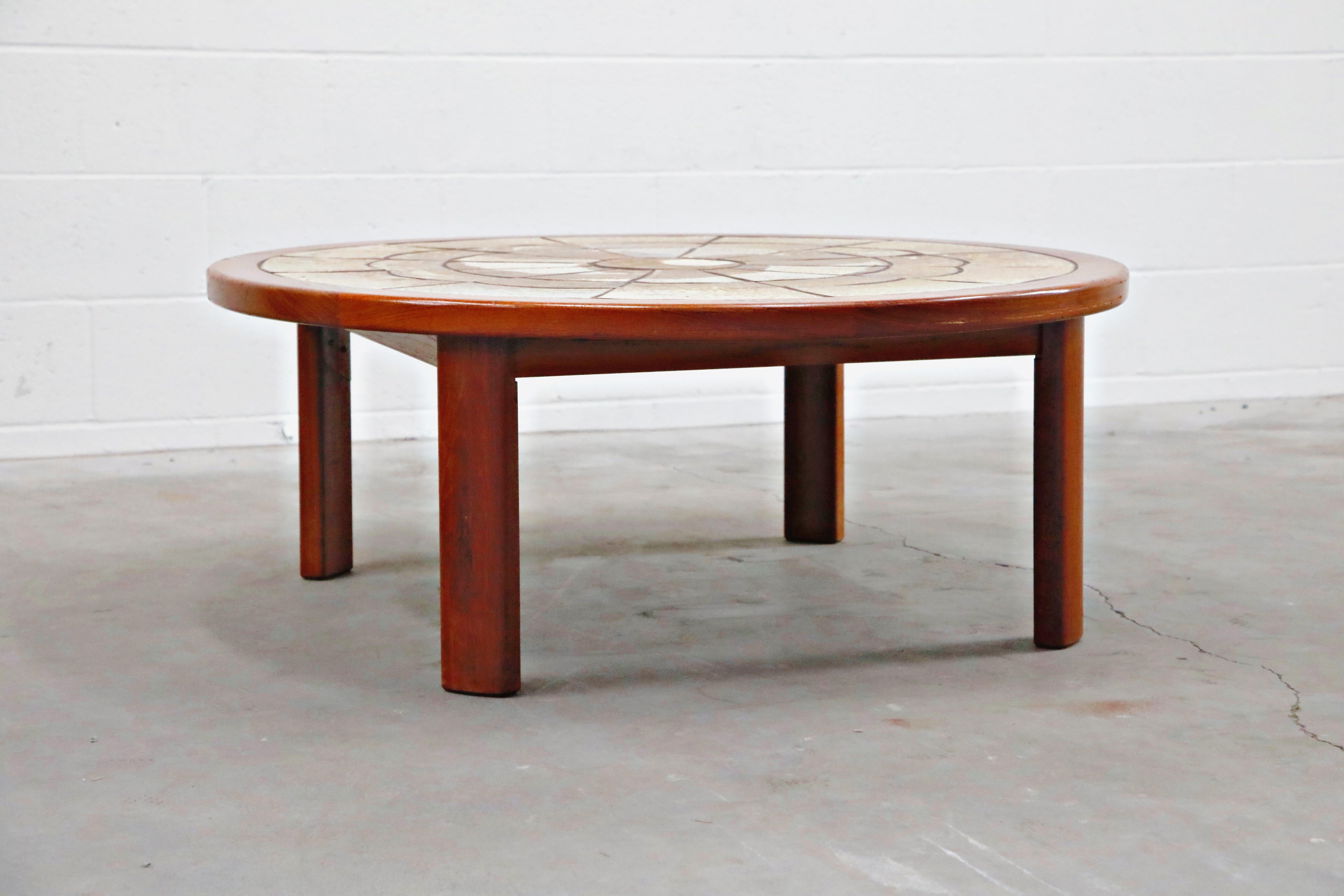 round tile coffee table