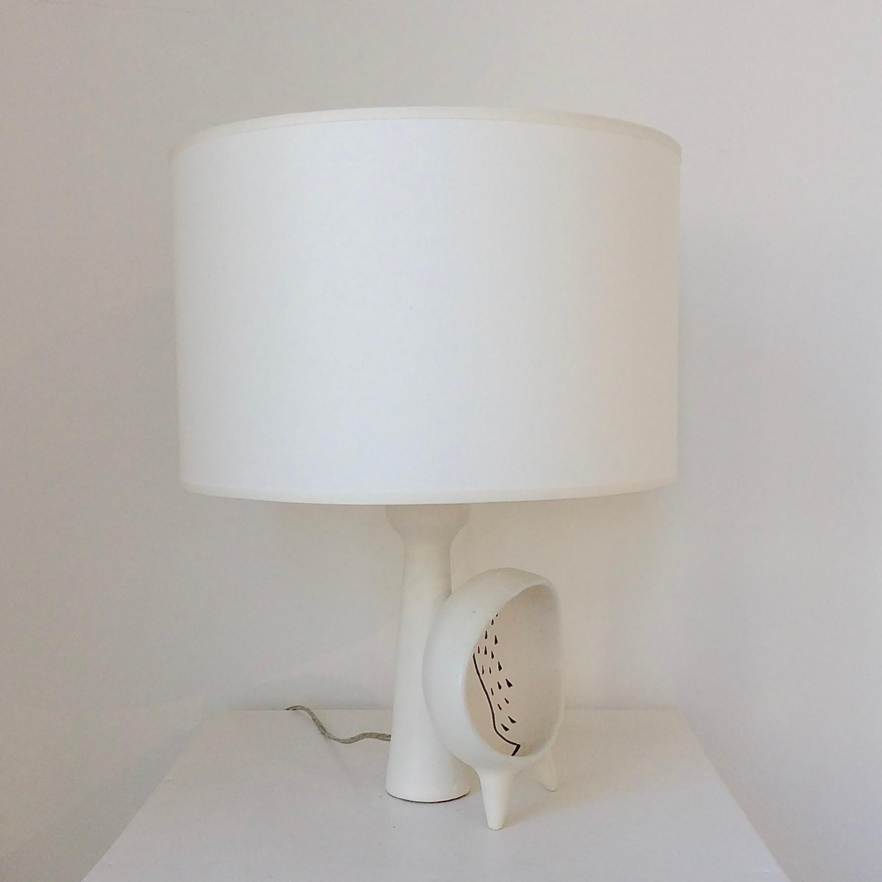 French Roger Capron Table Lamp, circa 1955, France