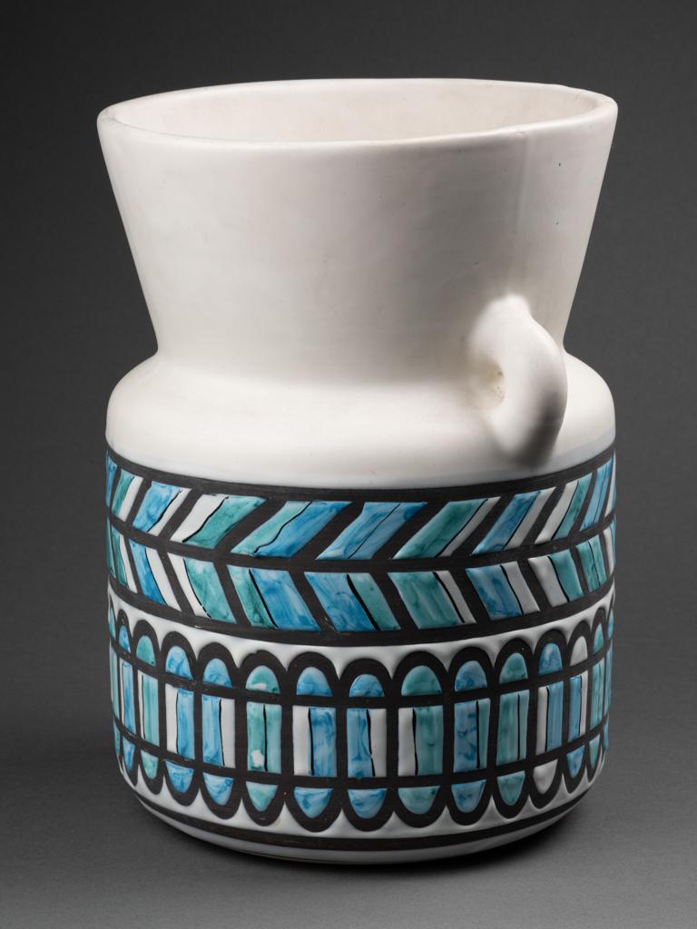 Milieu du XXe siècle Roger Capron : Grand vase cylindrique 