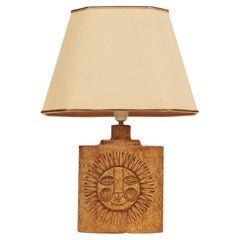 Roger Capron - Terracotta Sun Lamp - France
