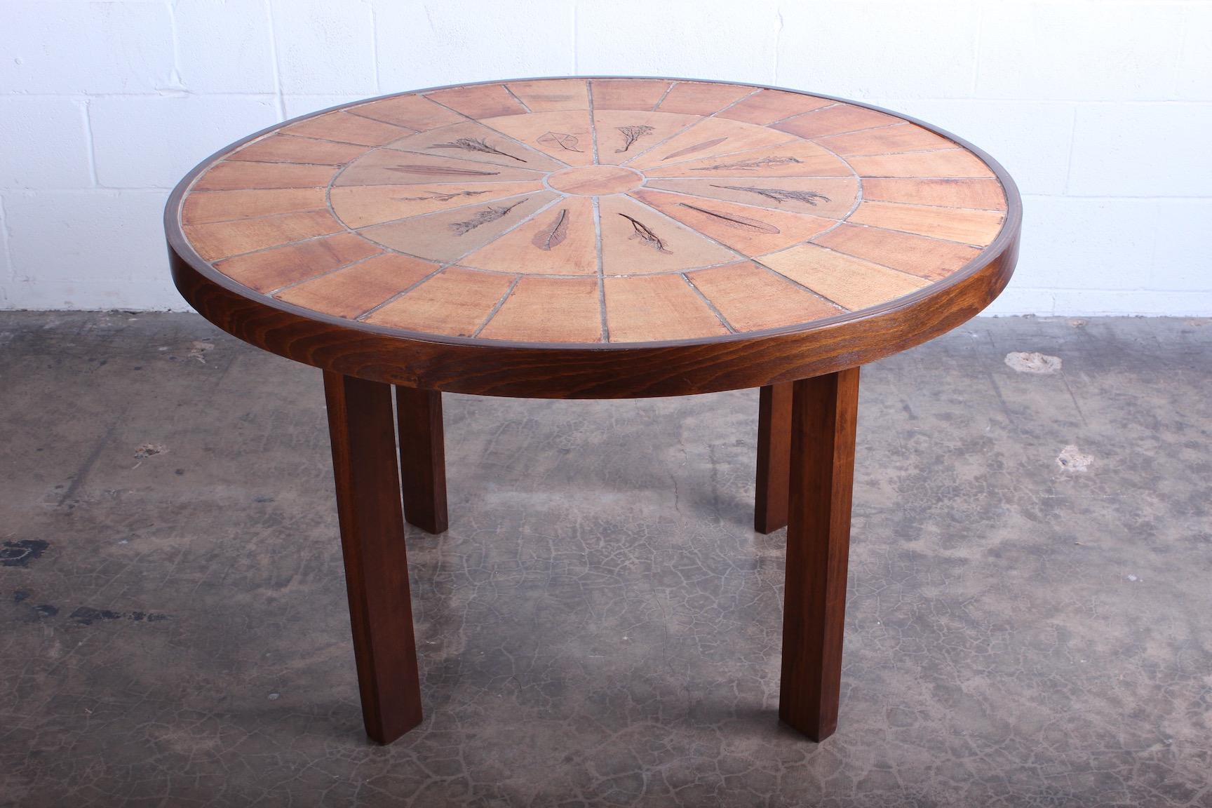 Roger Capron Tile Dining Table In Good Condition In Dallas, TX