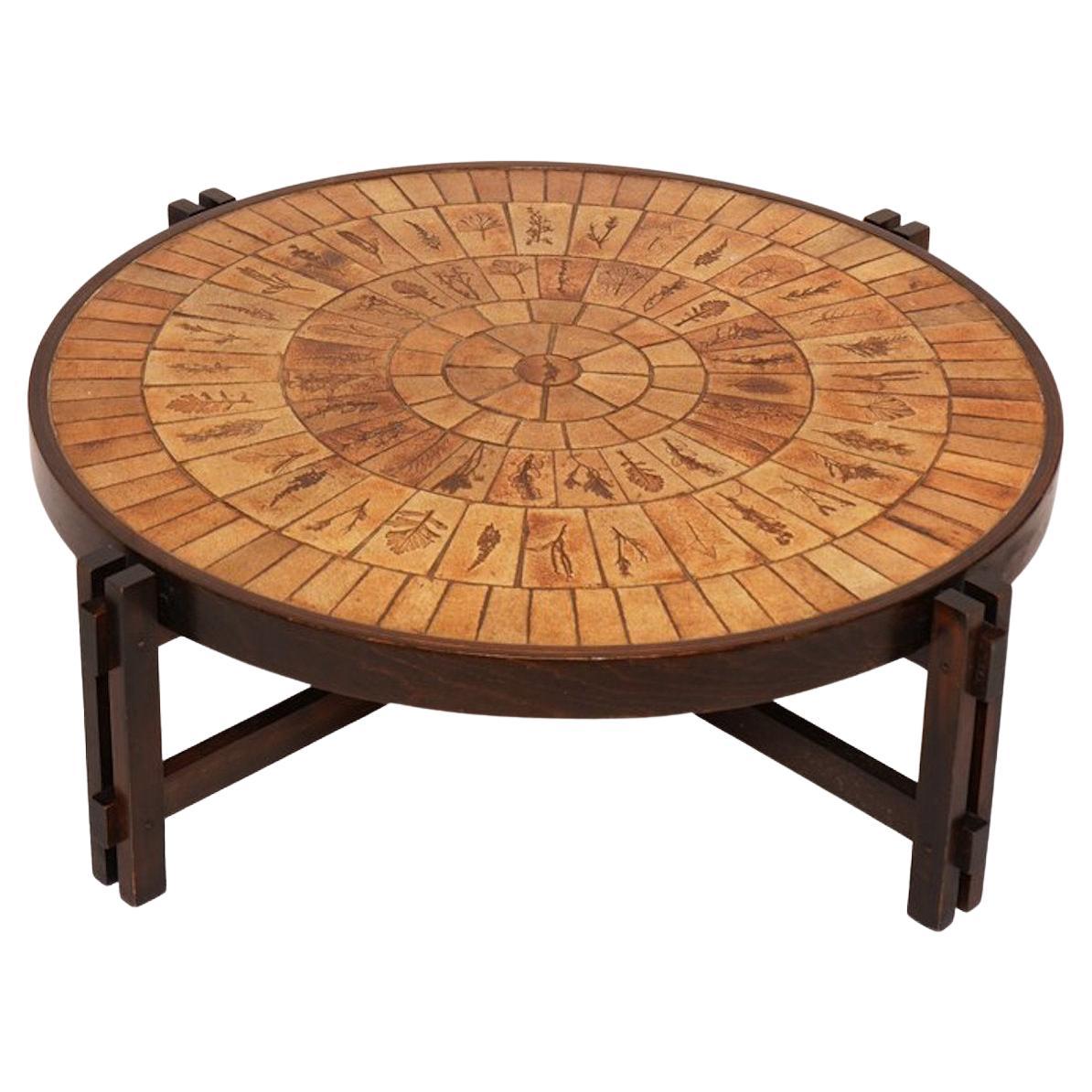 Roger Capron Tiled Round Coffee Table