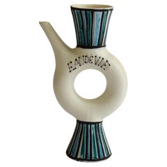 Roger Capron, Vase Bouteille Modèle A3, Vallauris, 1960