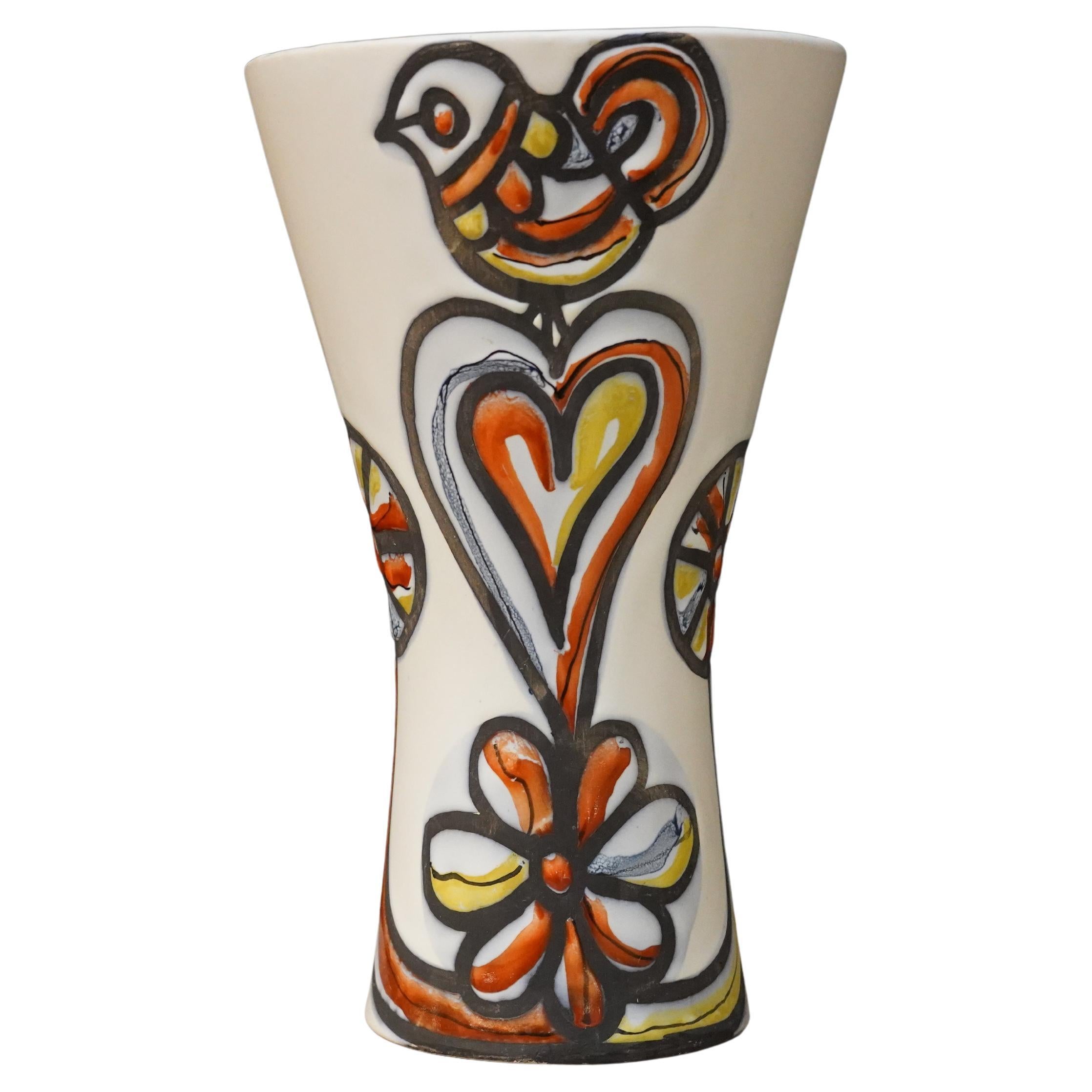 Roger CAPRON - Vase Oiseau in vendita