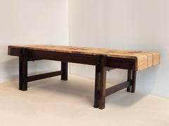 Roger Capron - Vintage Coffee Table with Garrigue Tiles on Wood Frame