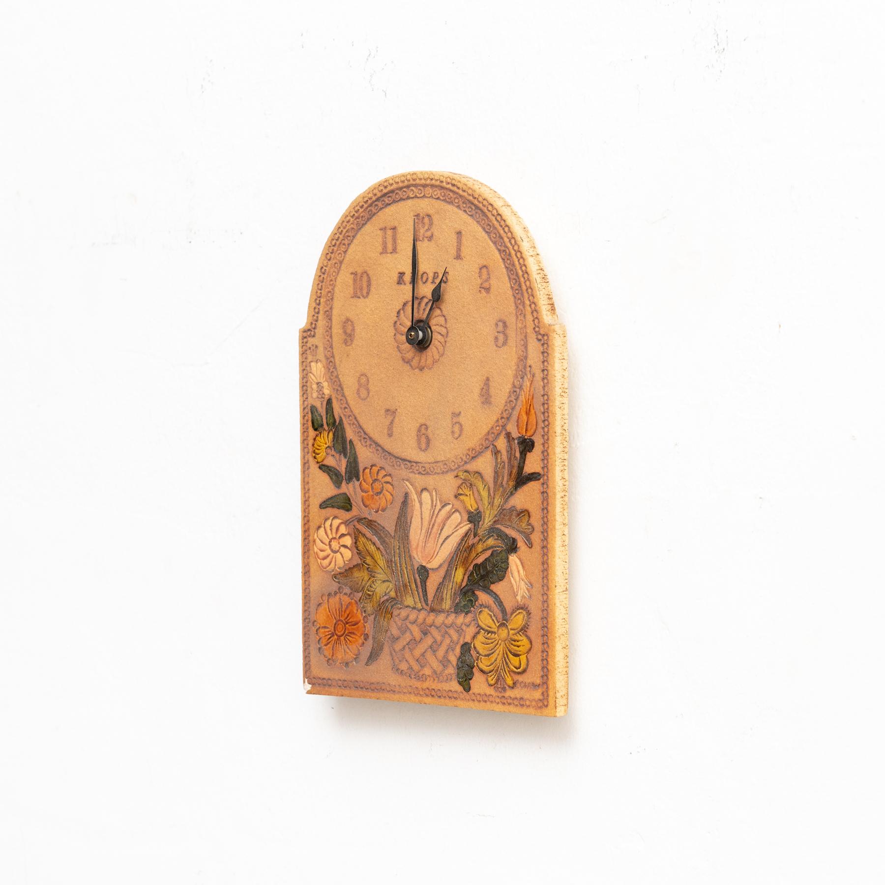 French Roger Capron Wall Mounted Ceramic Clock, circa 1960