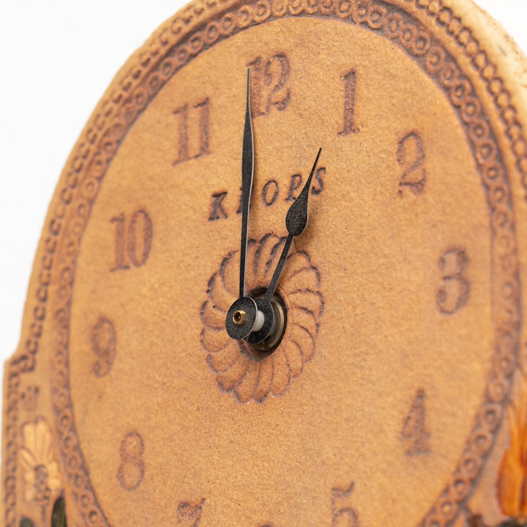 Français Horloge murale en céramique de Roger Capron, vers 1960