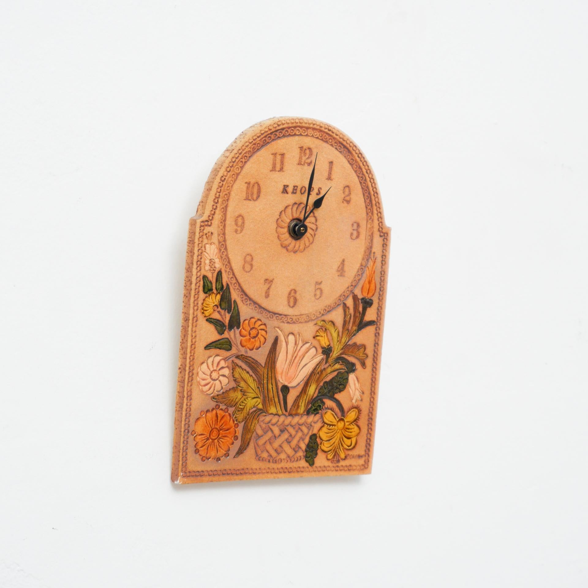 Mid-20th Century Roger Capron Wall Mounted Ceramic Clock, circa 1960