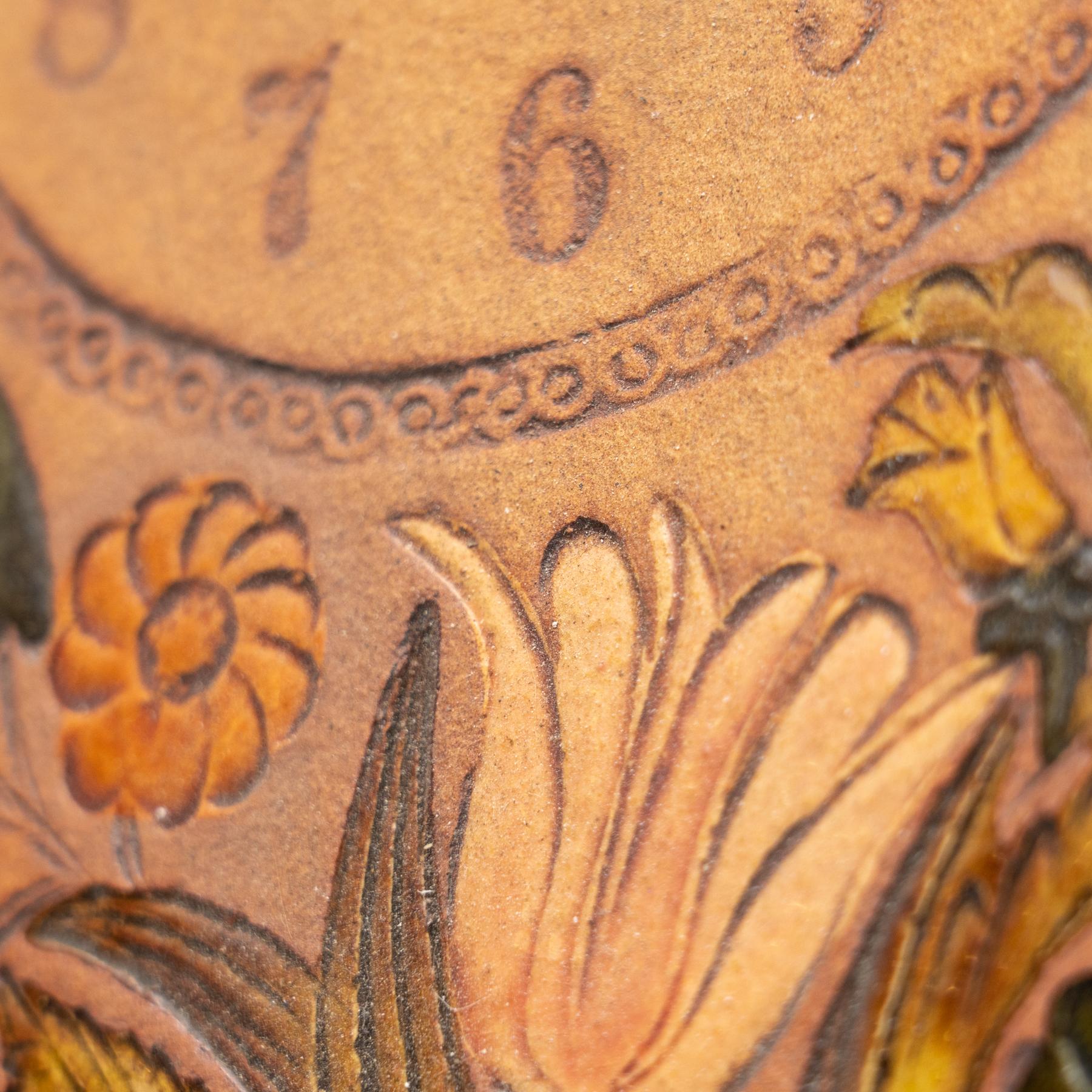 Milieu du XXe siècle Horloge murale en céramique de Roger Capron, vers 1960