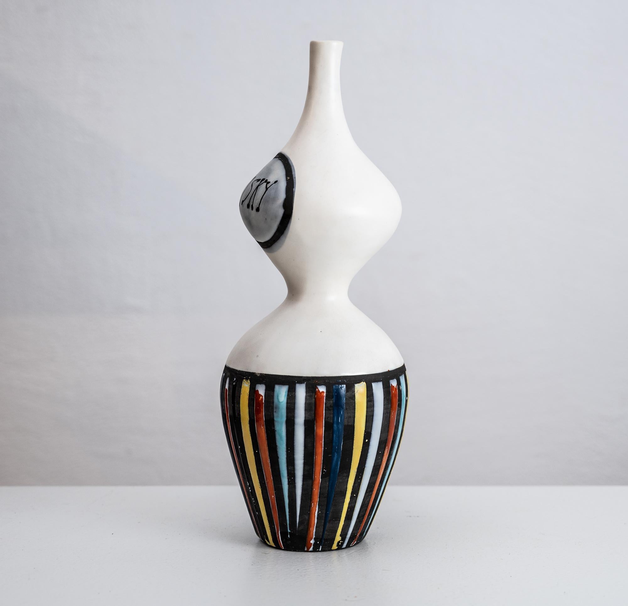 Ceramica Fiaschetta per whisky Roger Capron in vendita