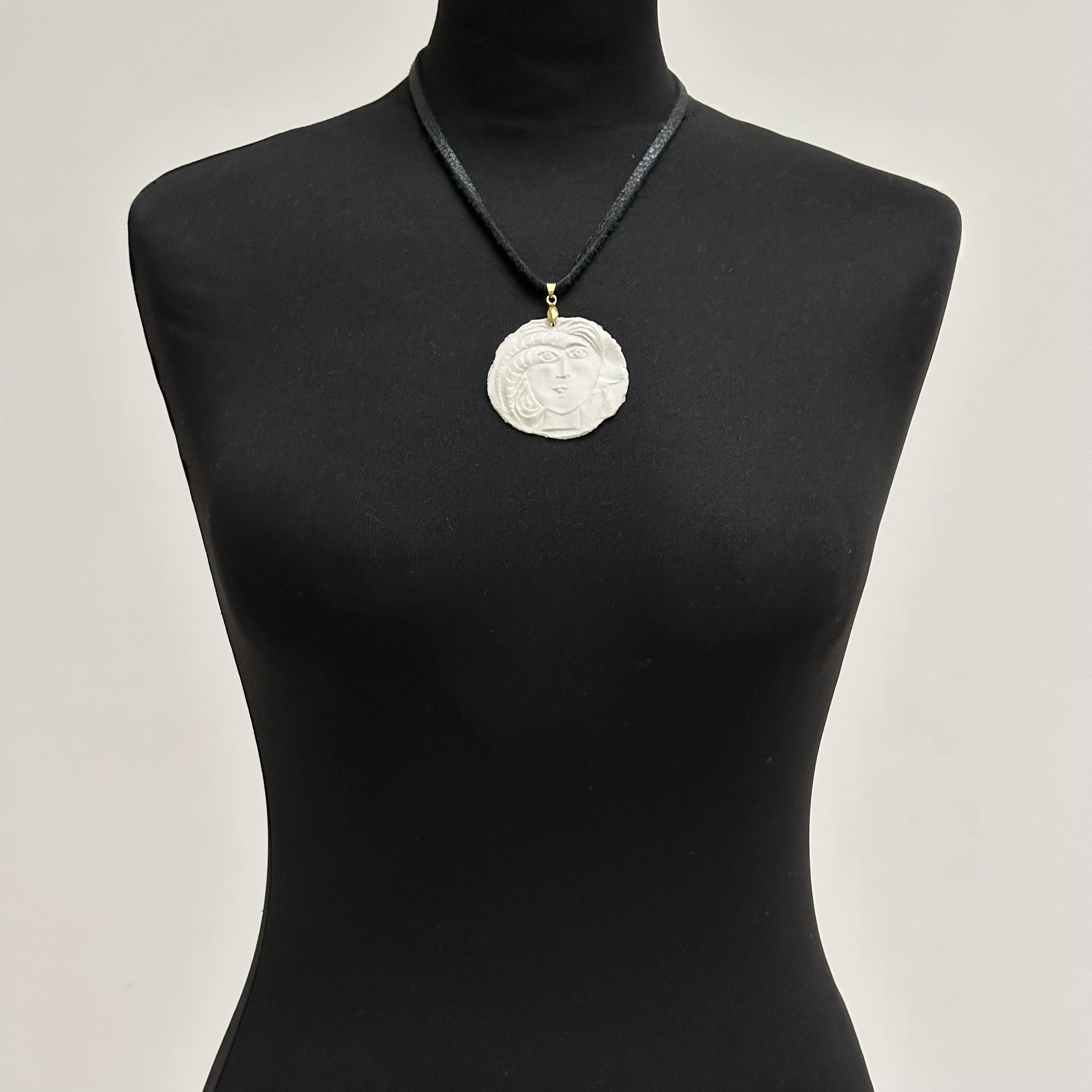 Roger Capron, Zodiac Charm Capricorn, Vallauris 1973 In Good Condition For Sale In St Ouen, FR