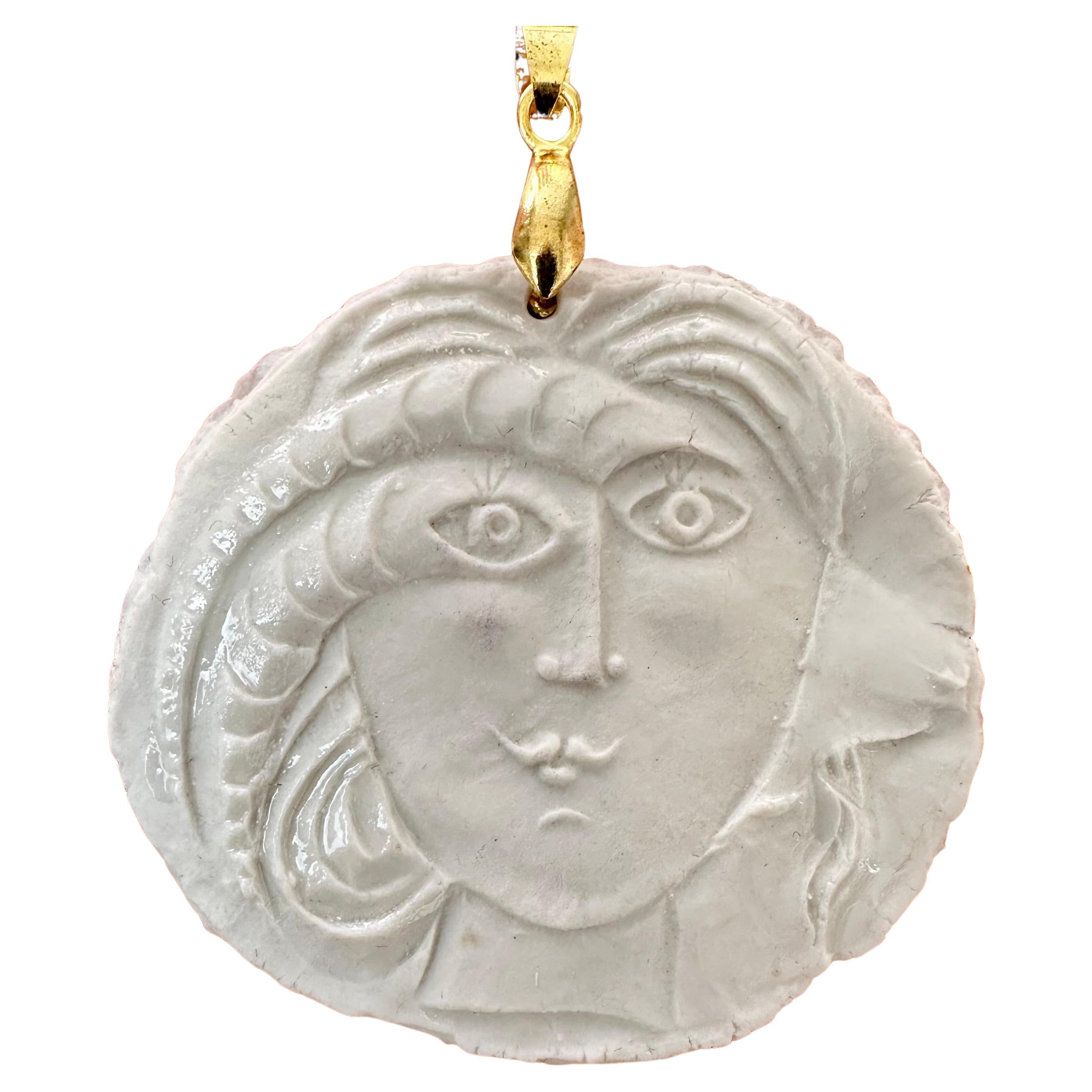 Roger Capron, Zodiac Charm Capricorn, Vallauris 1973 For Sale