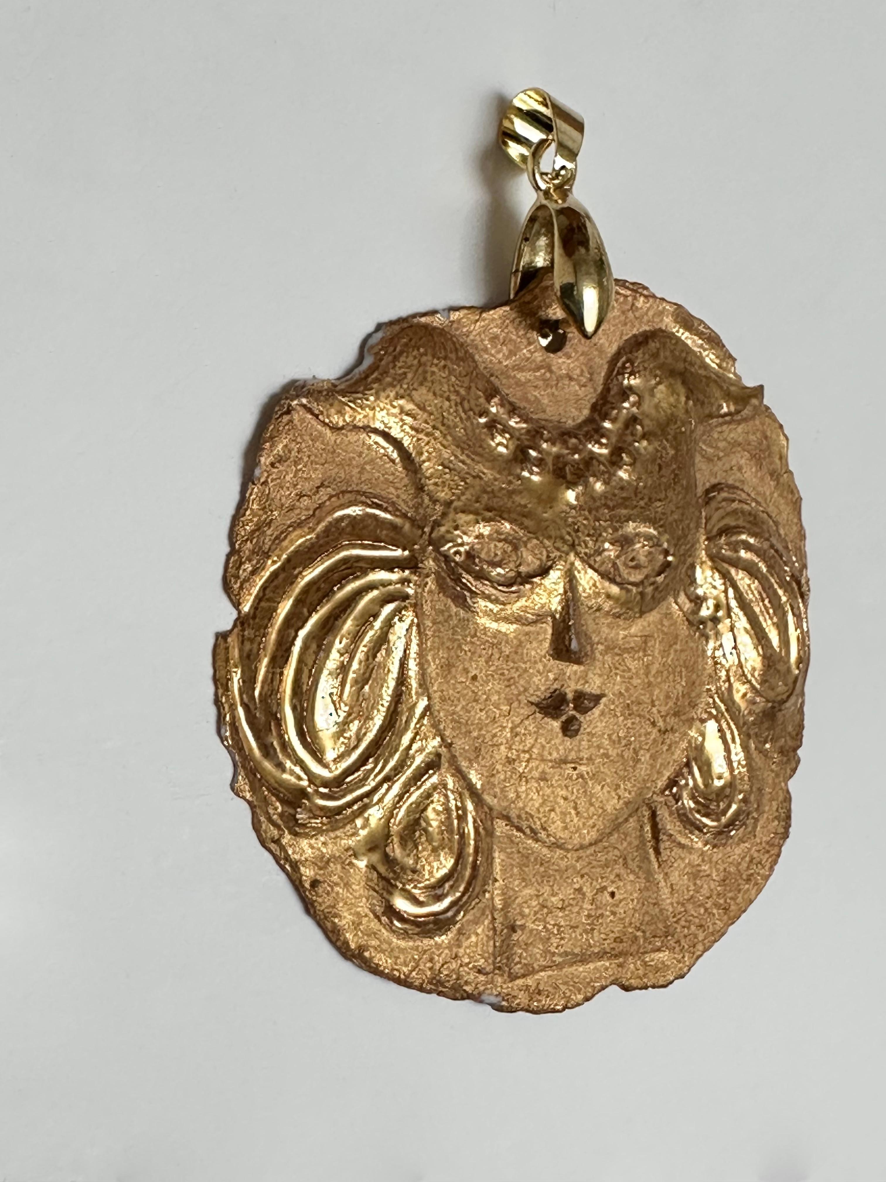 French Roger Capron, Zodiac Charm Taurus, Vallauris 1973 For Sale