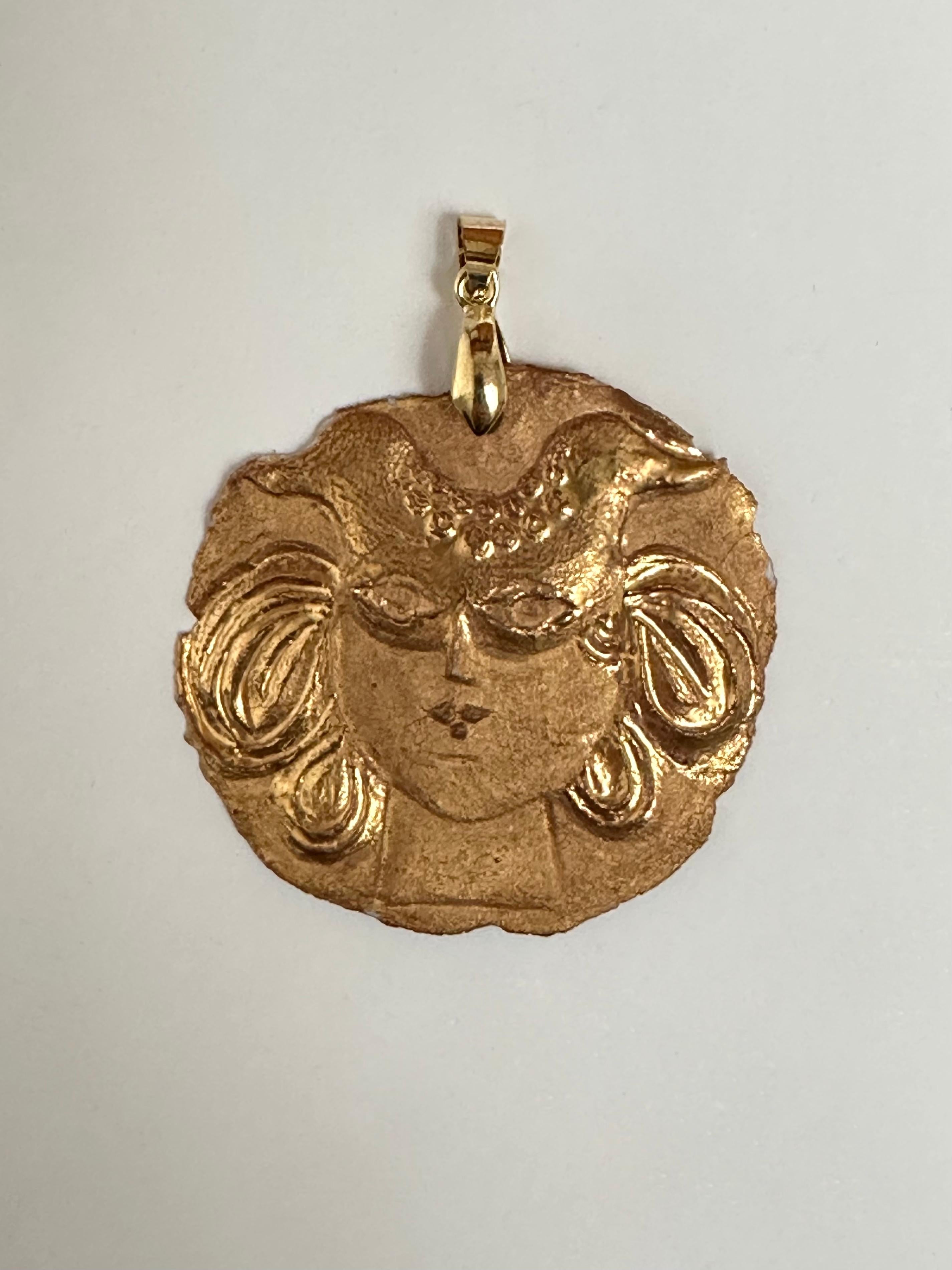 Porcelain Roger Capron, Zodiac Charm Taurus, Vallauris 1973 For Sale