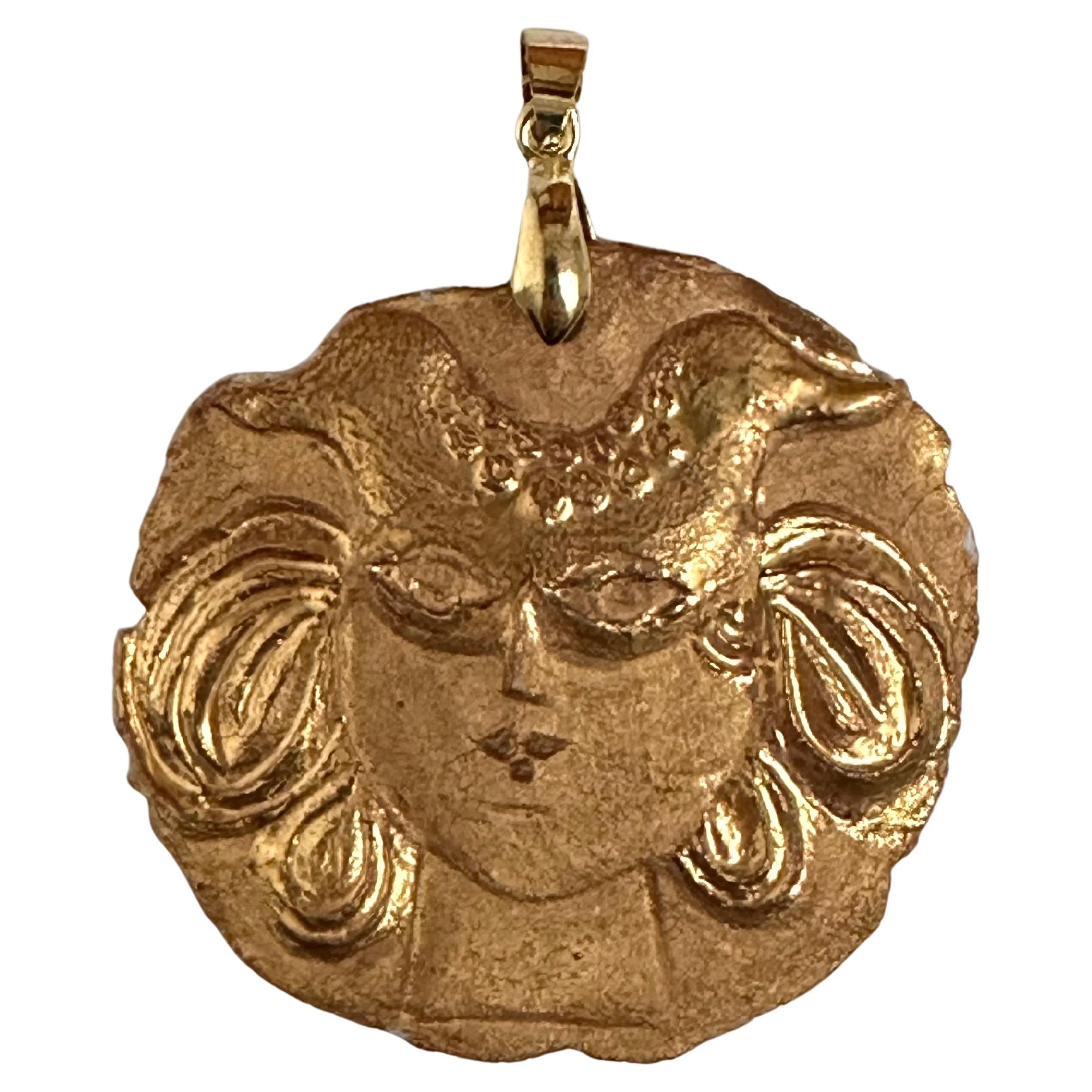 Roger Capron, Zodiac Charm Taurus, Vallauris 1973