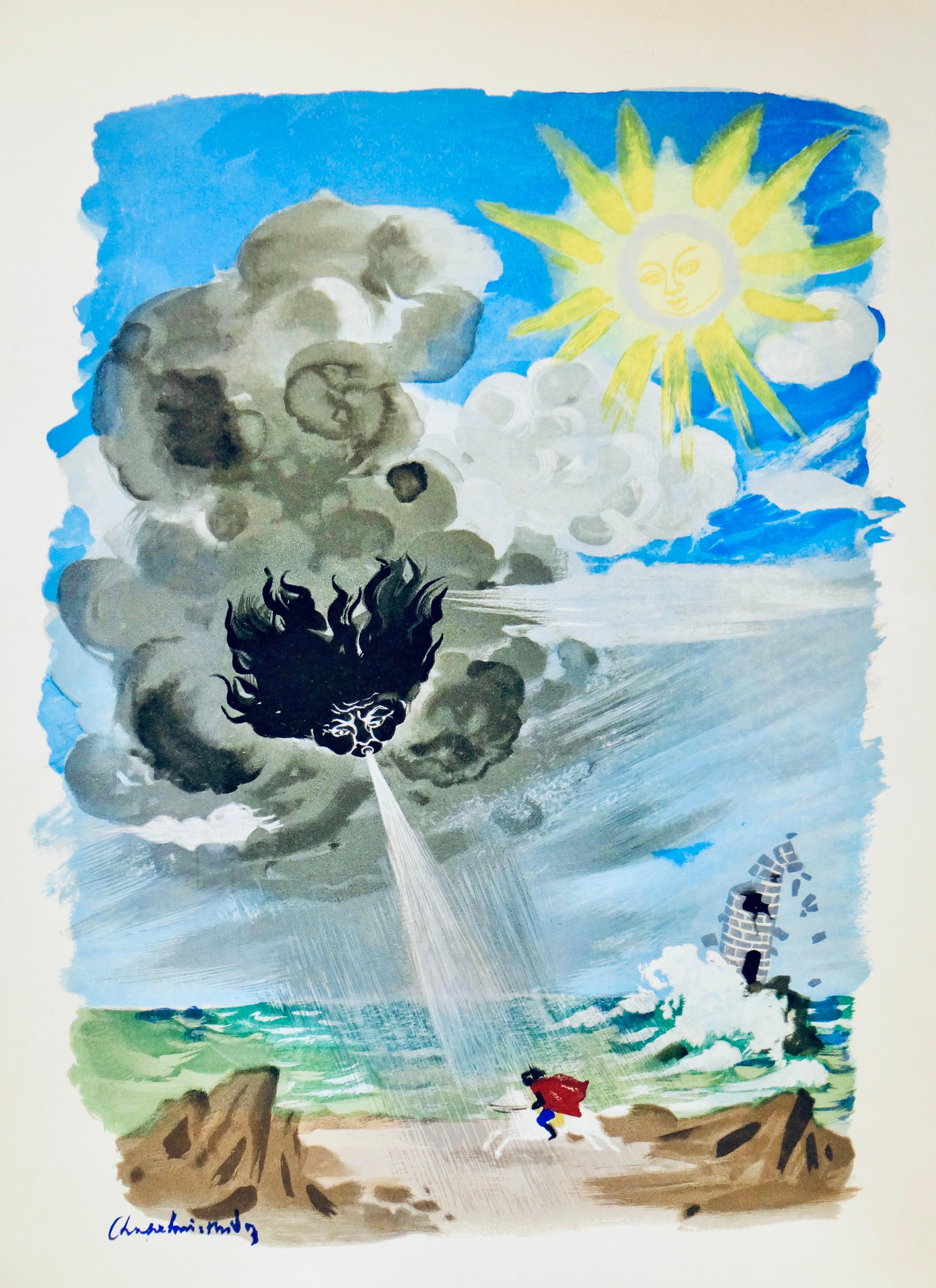 Phebus et Borée, Vingt fables de La fontaine, Roger Chapelain-Midy For Sale 6