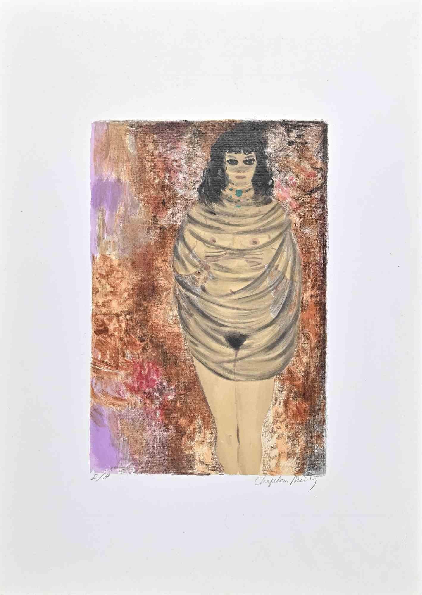 Woman – Originallithographie von Roger Chapelain-Midy – 1977