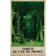 1949 travel poster “Forêts de l'Île-de-France” by Roger Chapelain-Midy SNCF