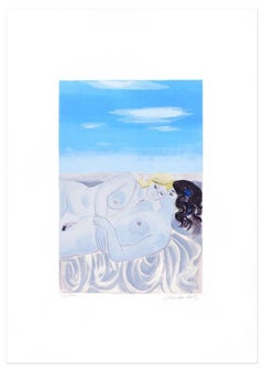 Lovers - Original Lithograph by R. Chapelain-Midy - 1970s
